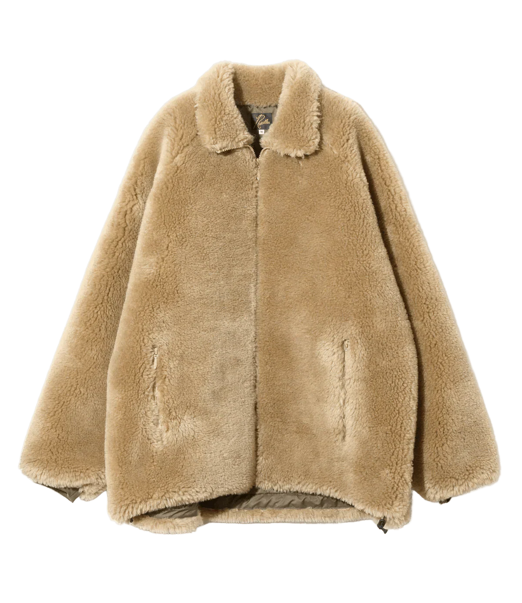 Faux Fur Jacket - Beige - Acrylic Pile - Needles Official Store | Track Pants Jackets and Collections