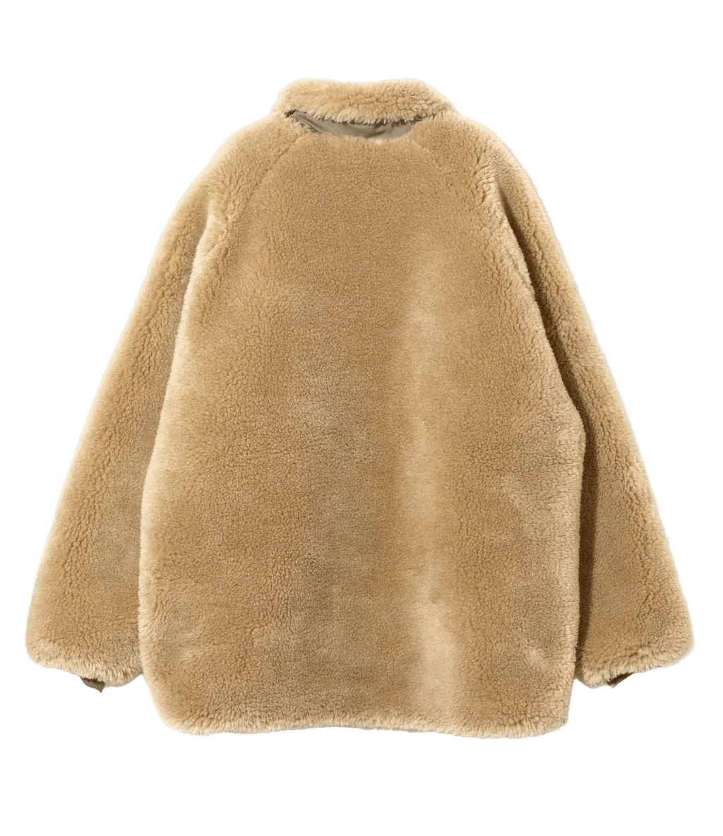 Faux Fur Jacket - Beige - Acrylic Pile - Needles Official Store | Track Pants Jackets and Collections