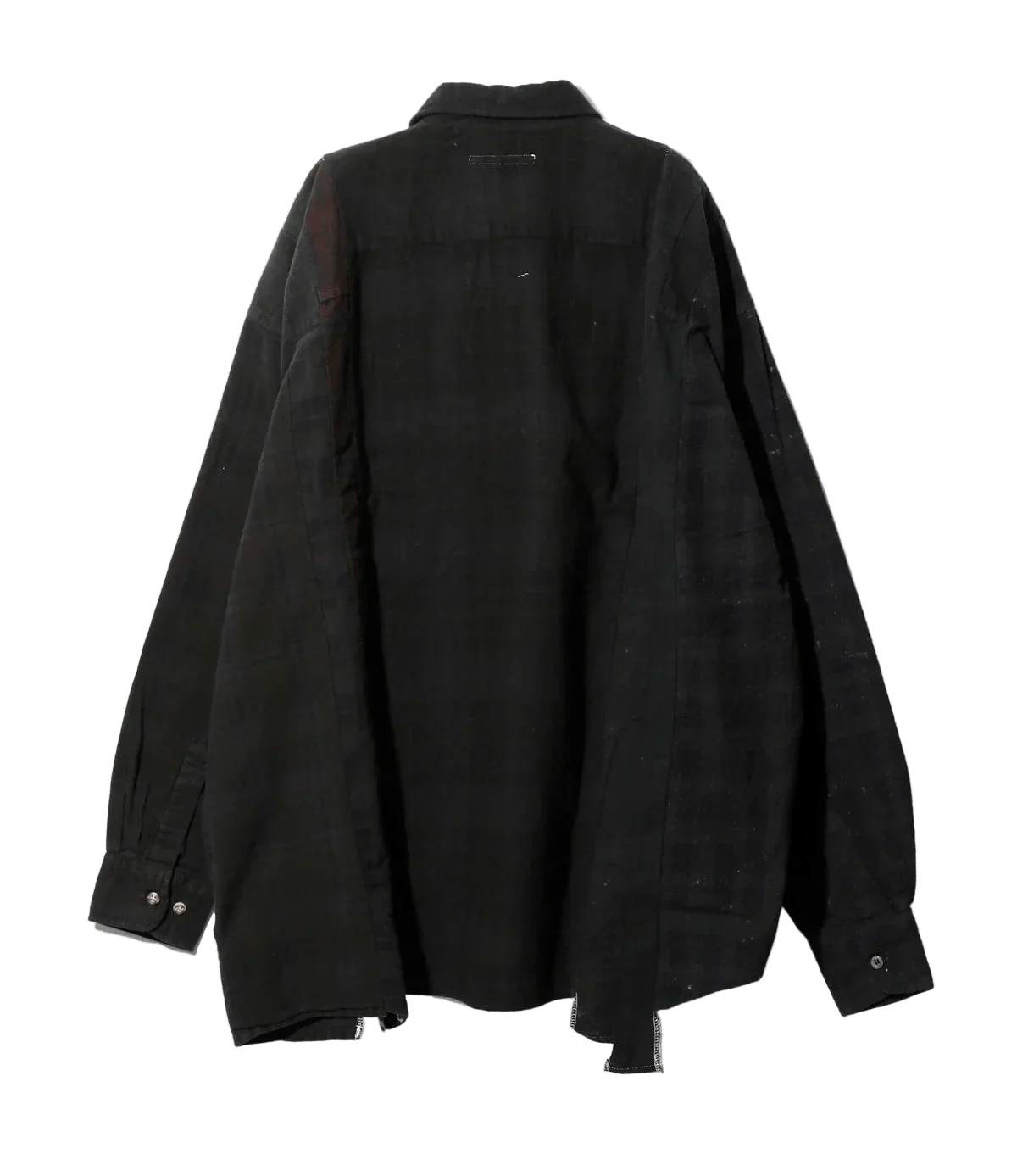 Flannel Shirt -> 7 Cuts Wide Shirt / Over Dye - Black - Needles Official Store | Track Pants Jackets and Collections