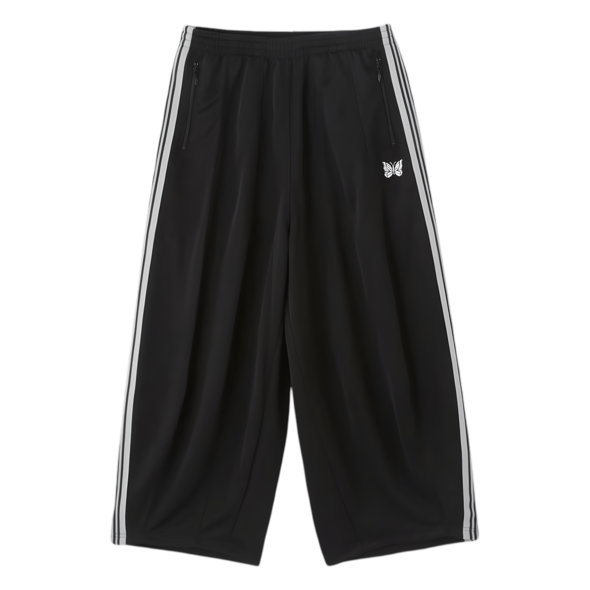 NEEDLES H.D. TRACKPANTS - BLACK & WHITE - Needles Official Store | Track Pants Jackets and Collections