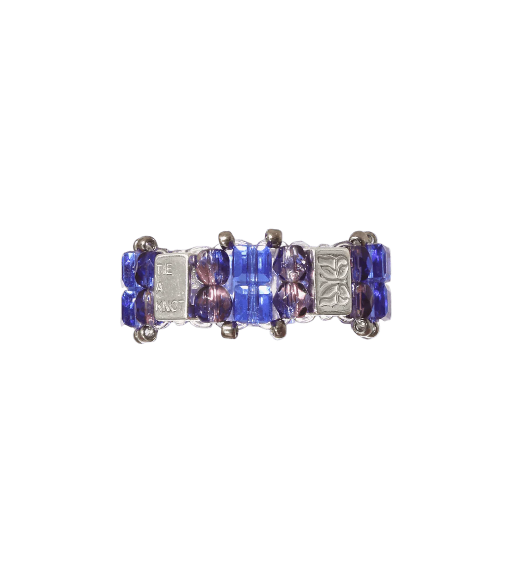 Needles x Tie A Knot - Crystal Beads Double Row Ring - Blue x Purple - Needles Official Store | Track Pants Jackets and Collections