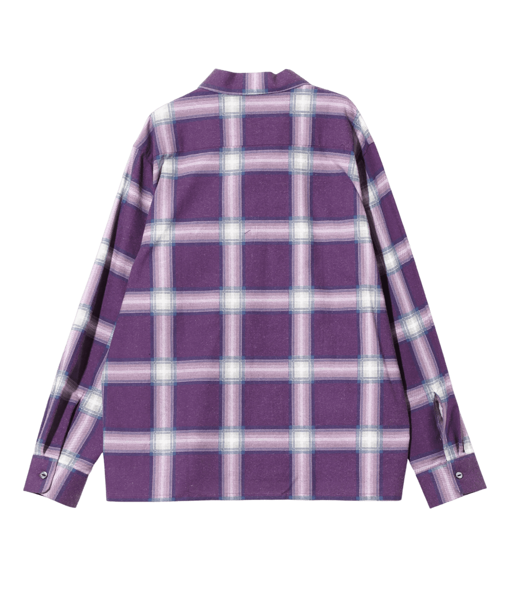 One-Up Shirt - Purple - Printed Flannel / Plaid - Needles Official Store | Track Pants Jackets and Collections