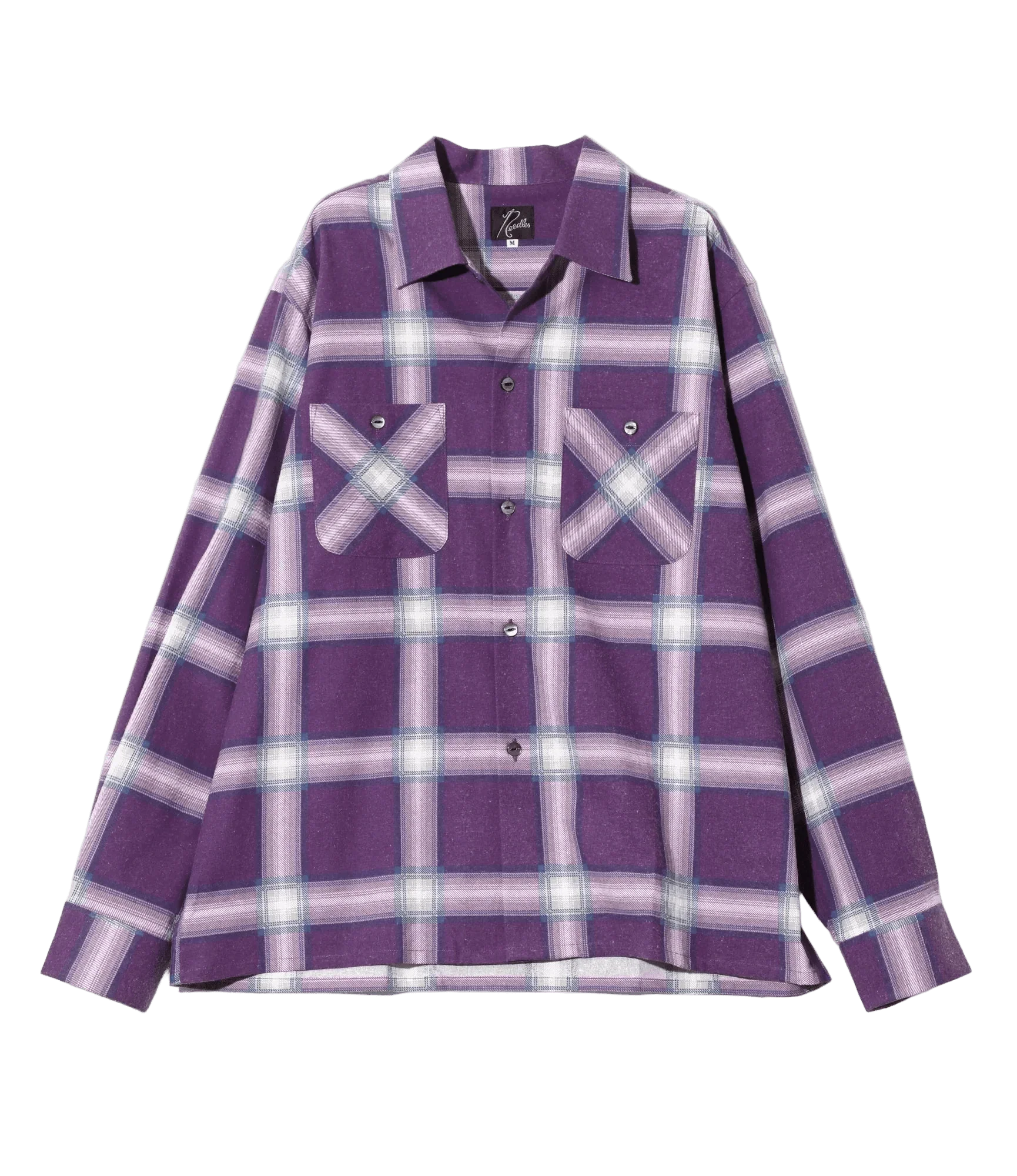 One-Up Shirt - Purple - Printed Flannel / Plaid - Needles Official Store | Track Pants Jackets and Collections
