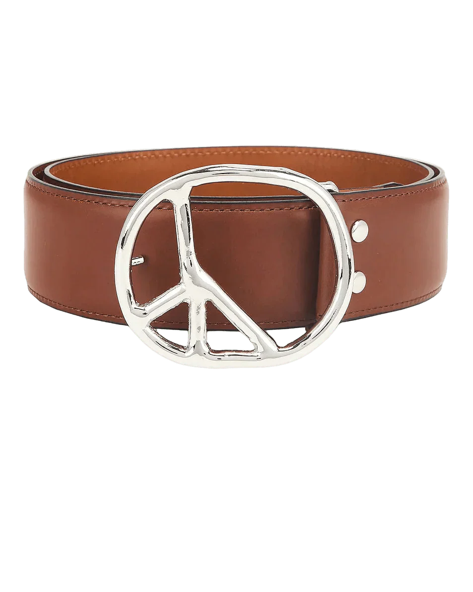 Peace Buckle Belt - Brown - Steer Lthr - Needles Official Store | Track Pants Jackets and Collections