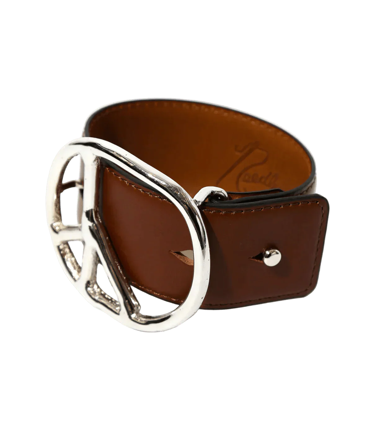 Peace Buckle Bracelet - Brown - Steer Lthr - Needles Official Store | Track Pants Jackets and Collections