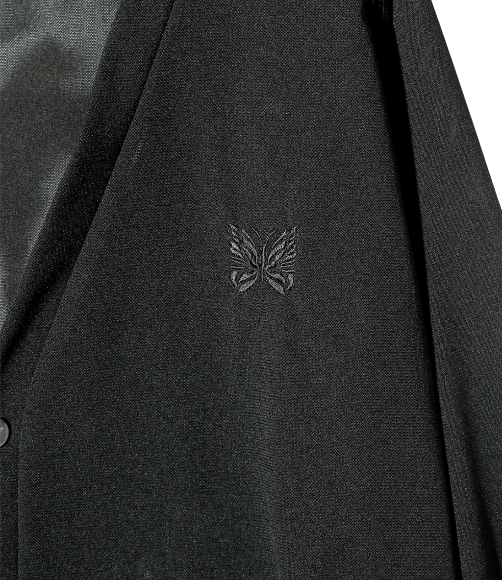 V Neck Cardigan - Black - Poly Mesh - Needles Official Store | Track Pants Jackets and Collections
