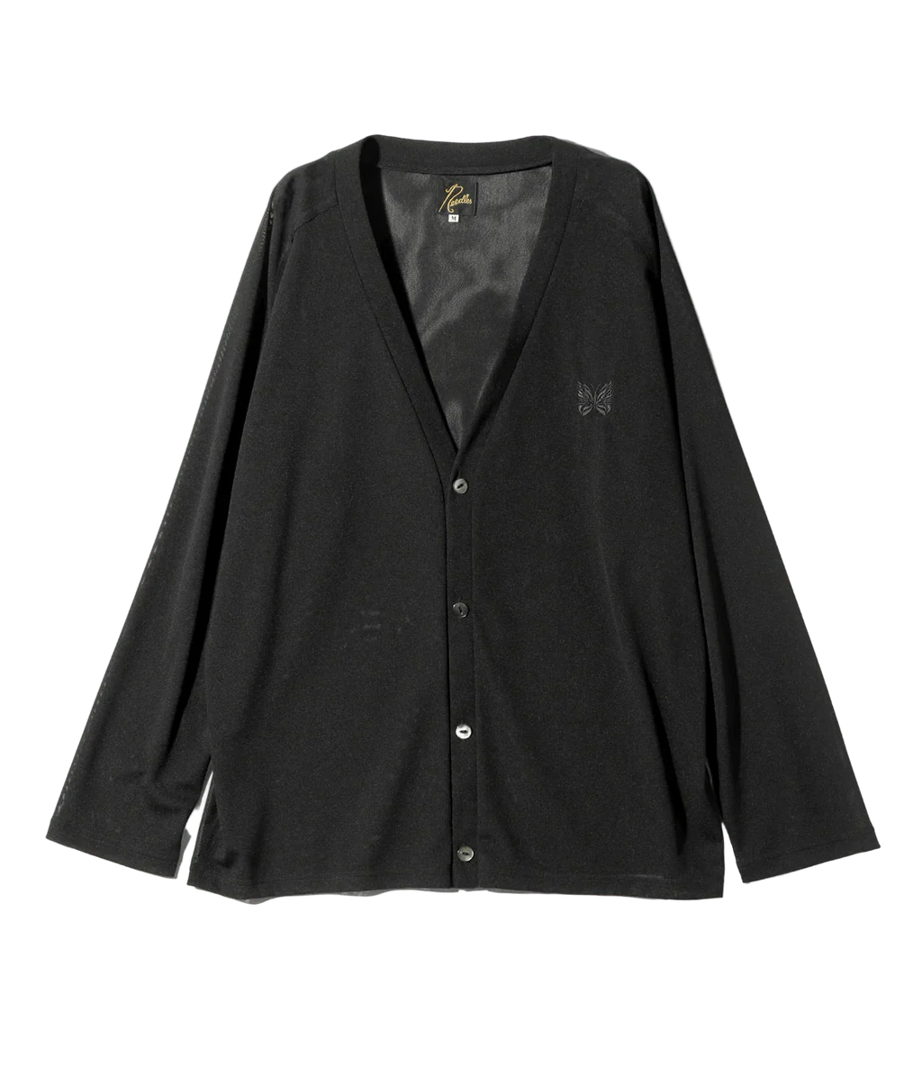 V Neck Cardigan - Black - Poly Mesh - Needles Official Store | Track Pants Jackets and Collections