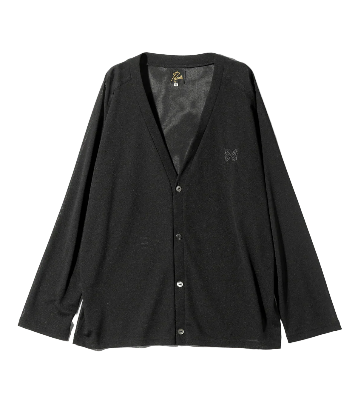 V Neck Cardigan - Black - Poly Mesh - Needles Official Store | Track Pants Jackets and Collections